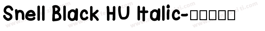 Snell Black HU Italic字体转换